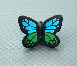 LEGO Black Butterfly Medium Azure Bright Green Wings Minifigure Animal (x1) - Picture 1 of 7