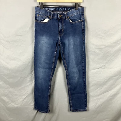 Pantalones de mezclilla informales elásticos lavado medio Rugby University para hombre 30x30 (29x27) Foto 1 de 4