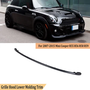 For Mini Cooper R55 R56 R58 R59 07-15 Lower Grille Hood Molding Trim Gloss Black - Bild 1 von 14