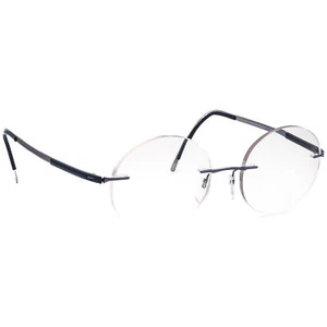 Silhouette Eyeglasses 5416 40 6060 Titan Contour Blue Round Rimless 49[]19 150 - Picture 1 of 6
