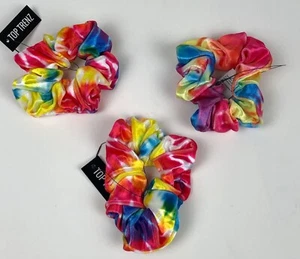 Top Trenz Tie Dye Hippie Hair Scrunchies Set of 3 NWT Girls Women's - Picture 1 of 1