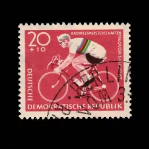 Alemania, RDA, Scott B65, semi-postal, ciclista, 1960, usado - Imagen 1 de 2