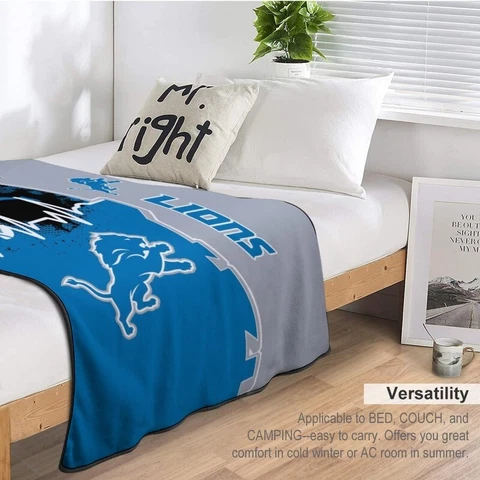 Detroit Lions Fans Print Blanket Thin Blanket Soft Bed Blanket 40*50in Cover