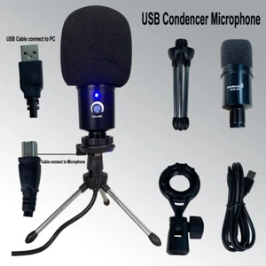 Kit de micrófono USB condensador conjunto completo para chatear grabación canto micrófono de PC - Imagen 1 de 12