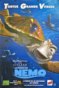 FINDING NEMO ORIGINAL FRENCH MOVIE POSTER 69" X 47" ROLLED D/S "CRUSH"  - Picture 1 of 1