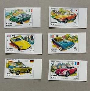 G910. Ajman MNH Transport Cars Retro auto Maserati Ginetta Datsun Chrysler - Picture 1 of 6
