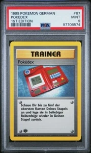 PSA 9 POKEDEX 87 1ST EDITIONN GERMAN BASE SET 1999 POKEMON MINT VINTAGE - Picture 1 of 2