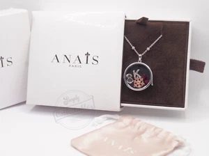 Anais - Hot Diamonds - Glass Locket Pendant & Chain Gemstone Charms & Initial K - Picture 1 of 16