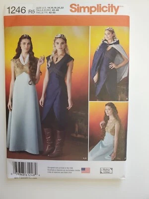 Simplicity #1246 sewing pattern Medieval/Renaissance Misses costume size 14 - 22 - Image 1 of 3