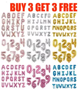 16" Foil letters Numbers Balloons Name Age Birthday Wedding Party Baloons 2022 - Picture 1 of 10
