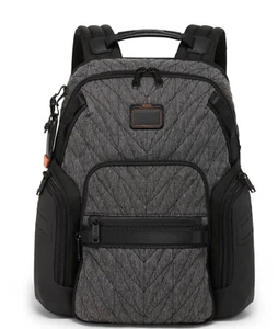 NEW Tumi ALPHA BRAVO NAVIGATION 16” Quilted Nylon Backpack - GREY with Orange - Picture 1 of 15