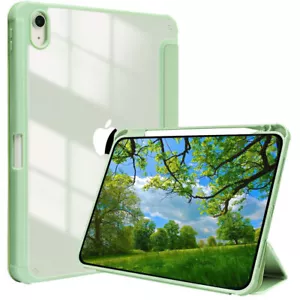 Transparent iPad case with Pencil Holder - Slim Fit - Smart Cover - Picture 1 of 13