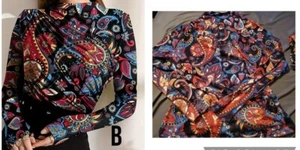  Damen Langarmshirt Bluse Damen Herbst Uni Pullover Oberteile L/XL - Bild 1 von 4