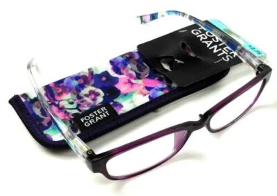 Foster Grant Women's Reading Glasses Danica Purple +1.75, +2.00 - Image 1 of 2