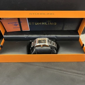 Men's SKELETON AUTOMATIC Watch STUHRLING "Gatsby Elite" 144C2B - Picture 1 of 4