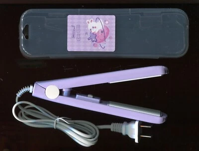 MINI TRAVEL CURLING IRON (M974) NEW PURPLE IN CASE - Image 1 of 4