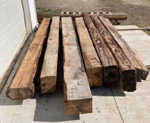 21 Genuine Repurposed Reclaimed Wood Hand Hewn Barn Beam Mantel 5 6 7 8 Ft. 60 - Picture 1 of 10