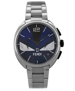 Fendi Momento Bugs F215013500 Date Chronograph Steel 40MM Unisex Quartz - Picture 1 of 10