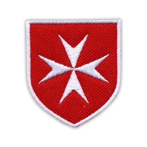 Malteserkreuz - Shield Aufnäher / Abzeichen Bestickt - Bild 1 von 1