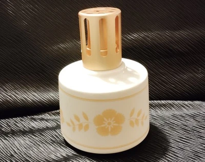 Lampe Berger SBE 1809 - petite - décor fleurs or - Imagen 1 de 3