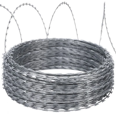Razor Barbed Wire Galvanized Steel Fencing Razor Wires for Garden Fence 50/100FT - Image 1 of 4
