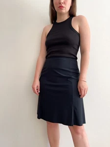 Marithe Francois Girbaud Cravatakiller Skirt Stretch A-Line Dark-Navy Y2K Sz US7 - Picture 1 of 10