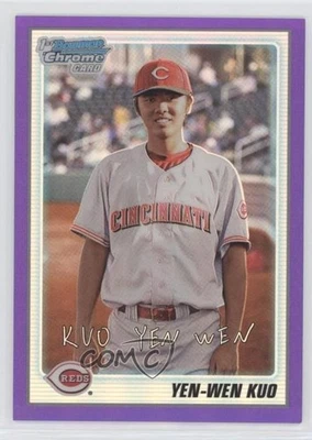 2010 Bowman Chrome Prospects Purple Refractor /999 Yen-Wen Kuo #BCP80 - Image 1 of 2