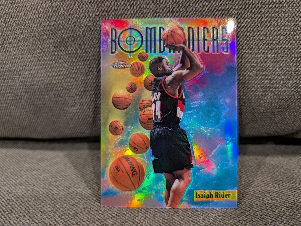 1998 1999 TOPPS CHROME ISAIAH RIDER BOMBARDIERS REFRACTOR BLAZERS RARE SP - Image 1 of 1