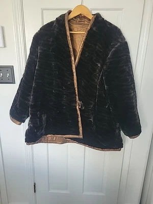 Koos of Course Reversible Jacket  Faux Fur Metallic Size 1X - Image 1 of 4