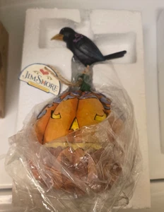 Jim Shore Two Faced Jack 2 Sided Pumpkin & Raven Halloween 4021134 Rare 2010 Box - Picture 1 of 8