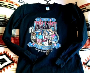 TIN & LINT 2006 AMERICAN BAR SIZE M VTG SARATOGA SPRINGS N.Y. BLACK LSLV GILDAN - Picture 1 of 8