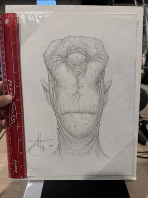 Chet Zar Monster Pencil Sketch - Image 1 of 4