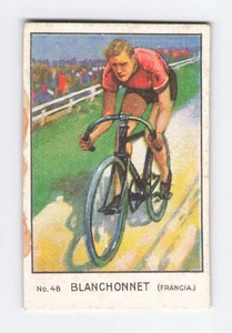 1920-30s Fabrica Morazan #48 Armand Blanchonnet Cyclist Olympic Tobacco Card - Picture 1 of 2