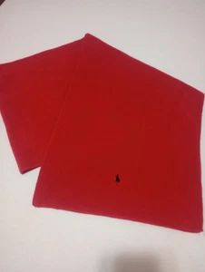 Vintage Polo Ralph Lauren Schal Herren rot Logo blau Etikett Fleece authentisch lässig - Bild 1 von 5