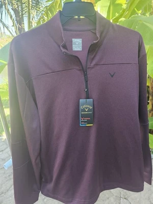 Chaqueta de golf Callaway 1/4 cremallera para hombre talla XL chaquetón CGKF90B6DS BORGOÑA Foto 1 de 4