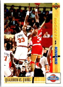 1991-92 Upper Deck #33 Olajuwon vs. Ewing - Picture 1 of 2