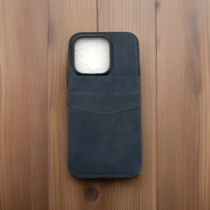 iphone 15 pro Wallet Case Faux Leather W Card Holder Magnetic Clasp 6.1 Blue - Picture 1 of 4
