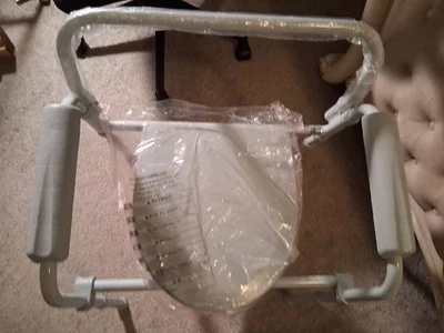 NOB Drive Medical Folding Steel Bed/S Commode Chair Portable Toilet RTL11158KDR - Image 1 of 4