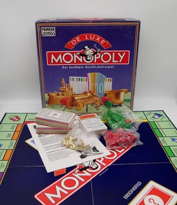 Monopoly De Luxe Edition Parker Familienspiel Gesellschaftsspiel unbespielt - Bild 1 von 4