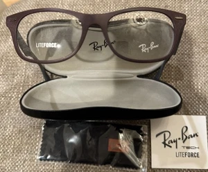 New Ray-Ban Burgundy/Brown Liteforce Tech Glasses RB7032 - Picture 1 of 4
