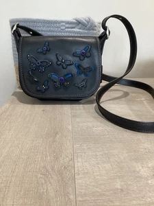 Coach butterfly applique messenger bag - Picture 1 of 6