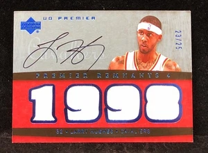 Larry Hughes 2007-08 UD Premier Remnants 4 QUAD Jersey PATCH Auto #23/25 - Picture 1 of 2
