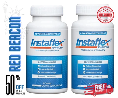 2 упаковки Instaflex Advanced Joint Support Supplement 30 капсул новые срок годности 11/2027 - Изображение 1 из 4