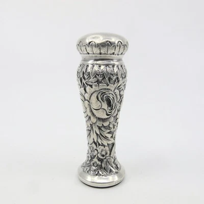 Gorham Plata de Ley 2 3/8" Repousse Cera Sello Floral Rosas Victoriano Foto 1 de 4