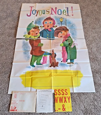 DOUGLAS FIR ASSN. New VINTAGE DOUGLAS FIR PLYWOOD ASSN "JOYOUS NOEL" PATTERN CHRISTMAS Uncut 1959