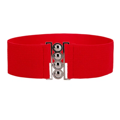 Mujer Moda Cinturón Elástico Cintura 3" Ancho Elástico Cintura Cierre Hebilla Foto 1 de 4