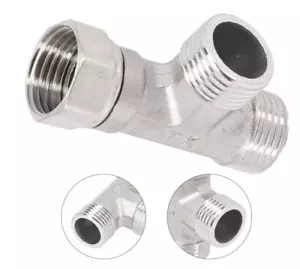 T-adapter 3 Ways Valve For Diverter Toilet Bidet Bath Sprayer Shower Head Parts - Picture 1 of 3