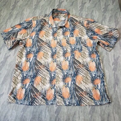 Camisa Great Northwest 2XL Multicolor Toda Hoja Manga Corta Botón Hawaiano Foto 1 de 4