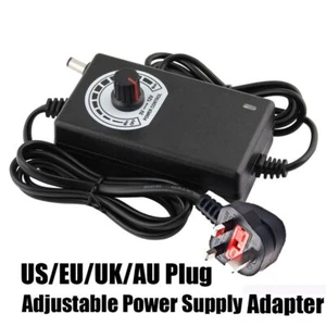 Volt AC/DC Charger Variable 3V-12V 2A Power Supply Adapter Adjustable Voltage - Picture 1 of 8