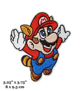 Super Mario Game Series Tanooki Suit Character Flying Embroidered Iron On Patch